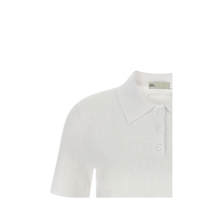 MAYFEYR - Tory Burch - Pointelle Viscose Polo Shirt - 182085100