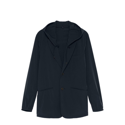 Nylon Hooded Blazer Jacket