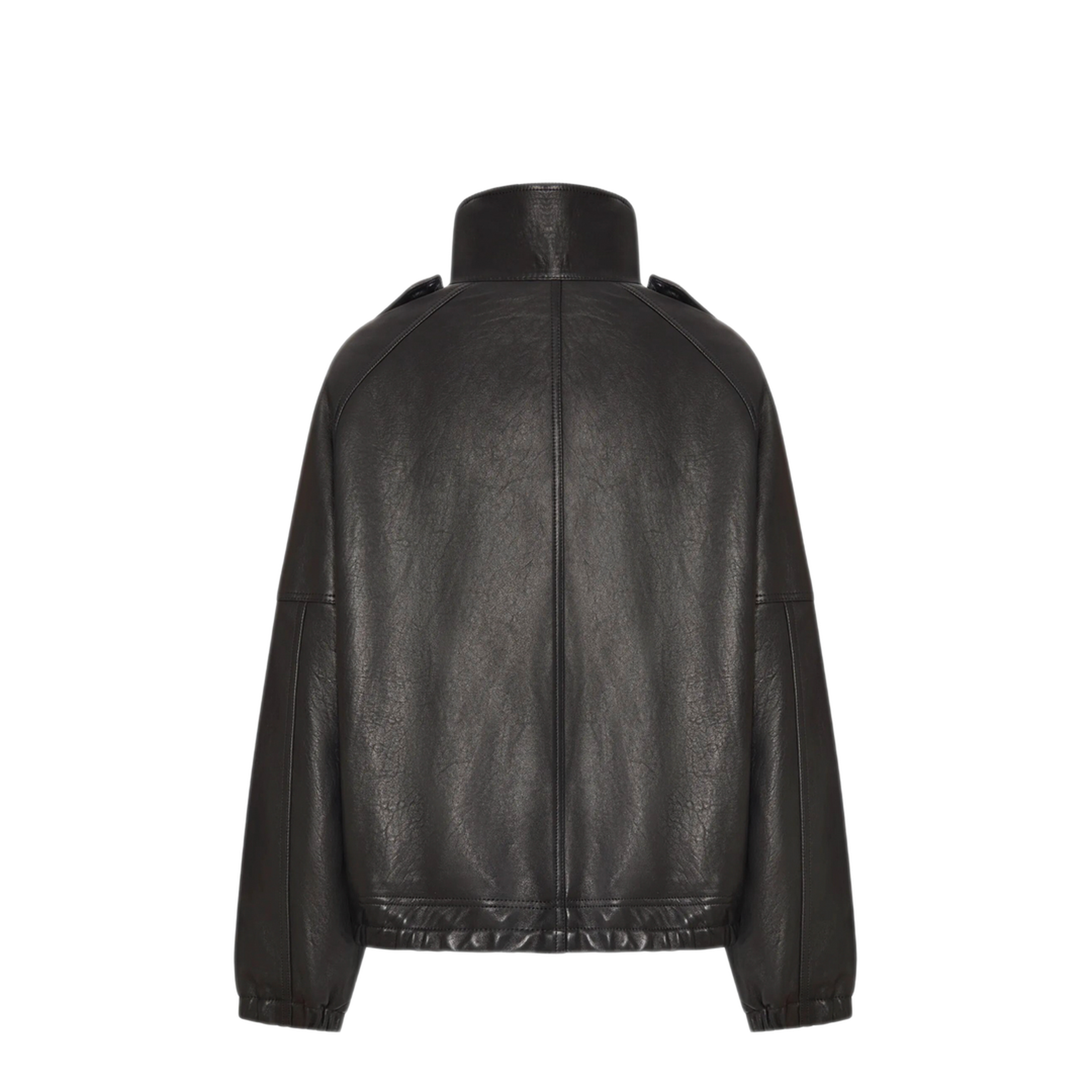 MAYFEYR -  - High-Neck Oversized Leather Jacket - 858507YCNF2