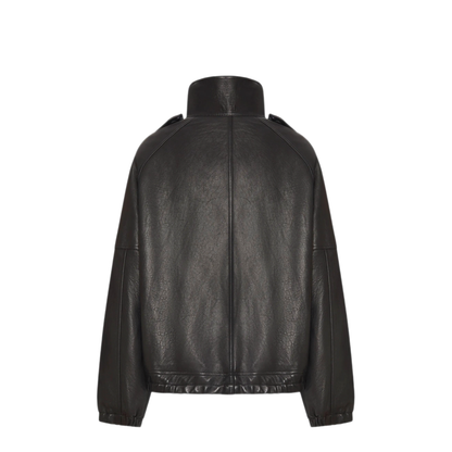 MAYFEYR -  - High-Neck Oversized Leather Jacket - 858507YCNF2