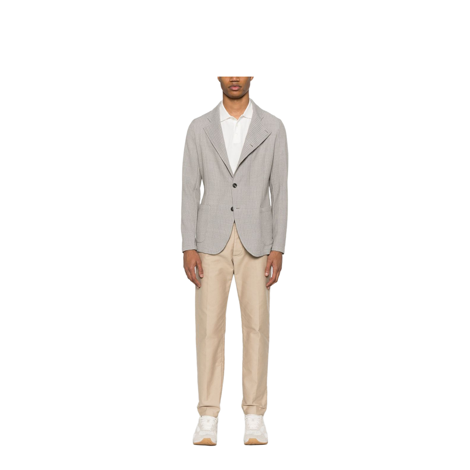 Wool Single-Breasted Blazer Jacket