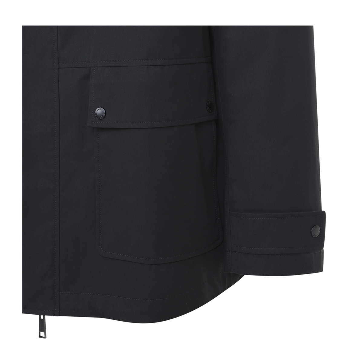 MAYFEYR - Yves Salomon - Black Cotton Blend Parka Jacket - 27WHV02178F52XB1820