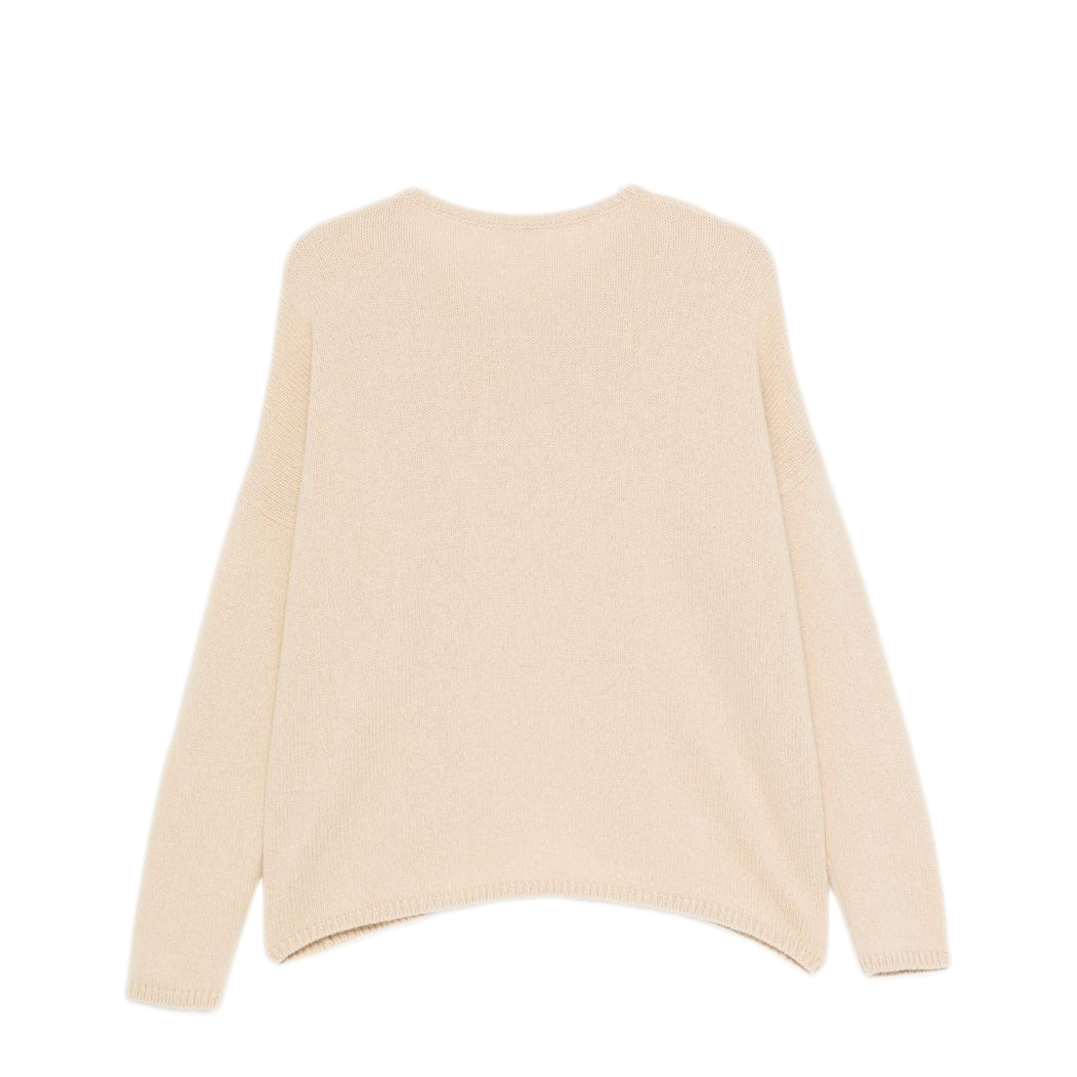 MAYFEYR - Apuntob - Beige Fine Knit Crew Neck Sweater - P1890TS998NATURALE