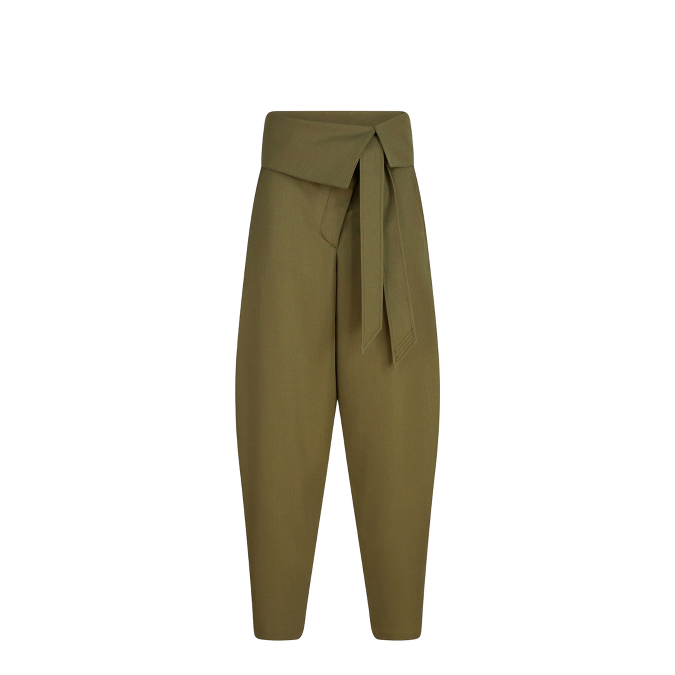 MAYFEYR - The Attico - Military Green Wool Gabardine Trousers - 251WCP00272WWW065A081