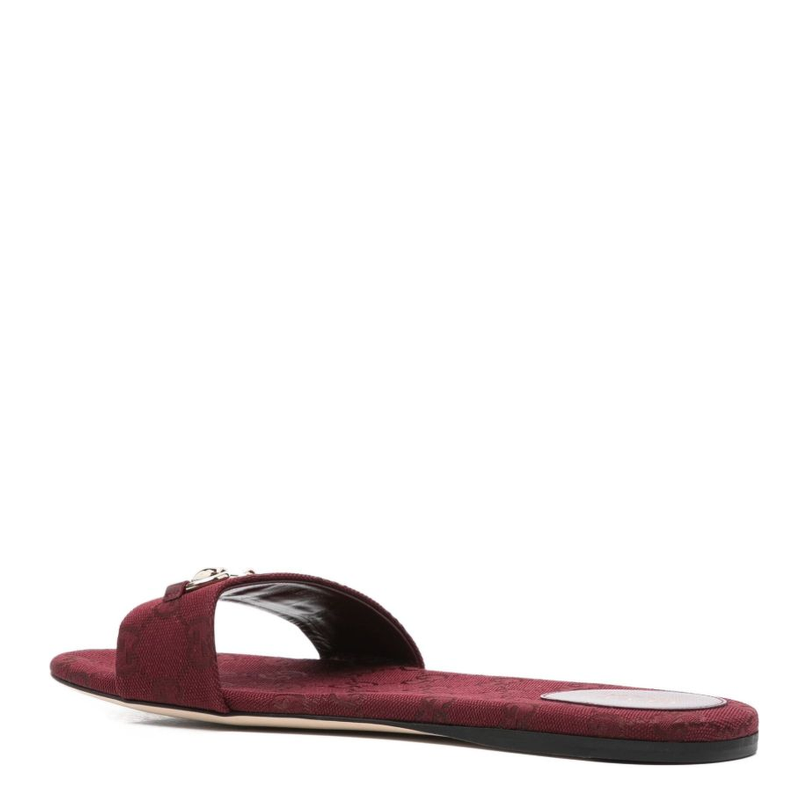 Slide Sandal with Horsebit in Rosso Ancora GG