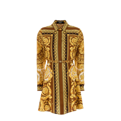 Printed Twill Shirt Dress