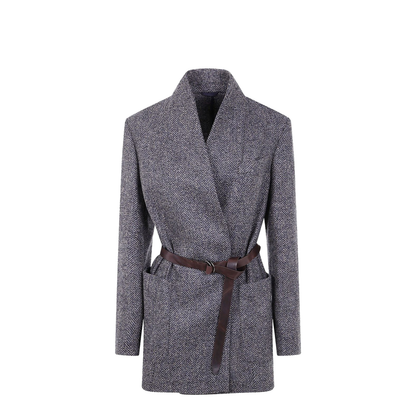 Wool Blazer Jacket - Blue