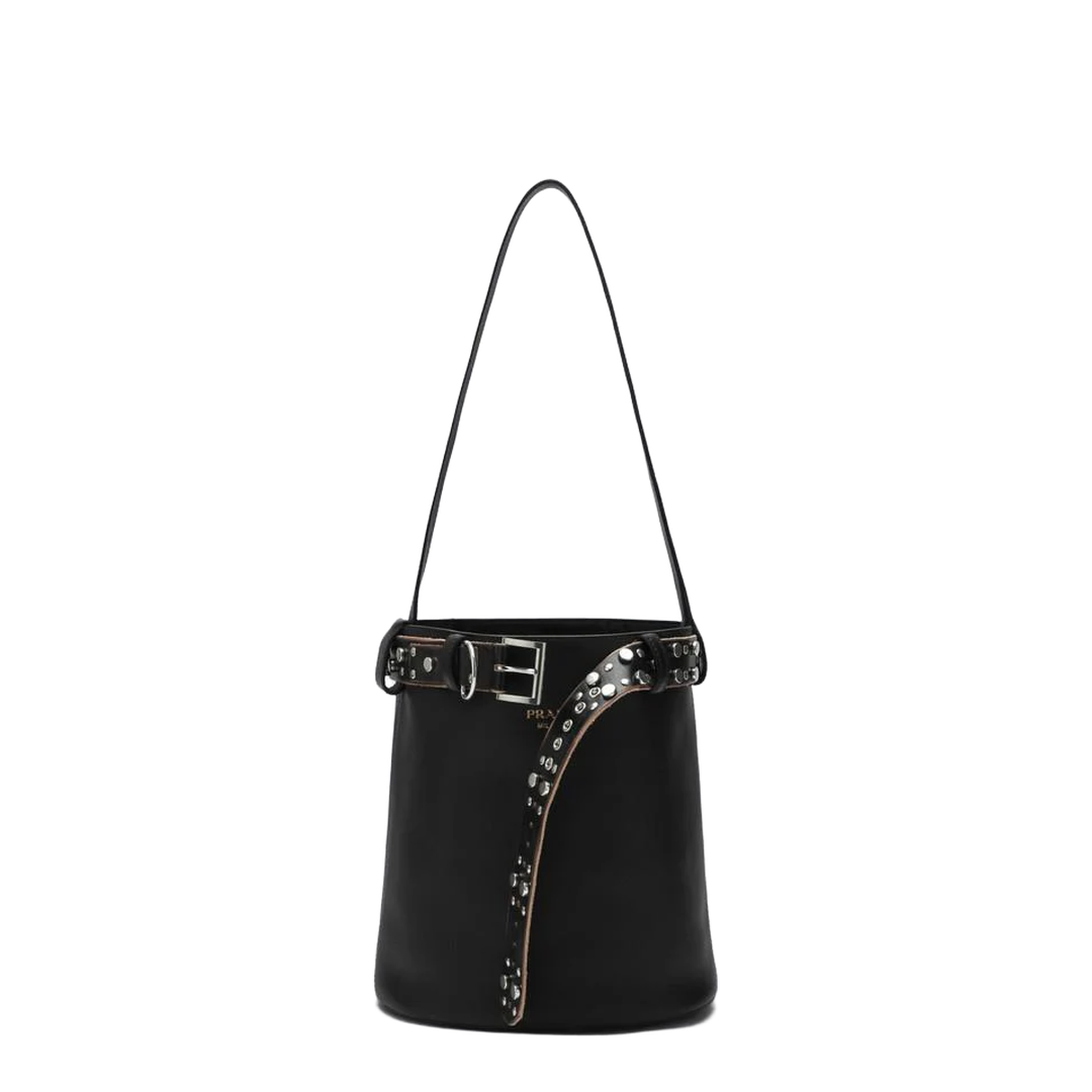 Bucket Bag with Studded Belt