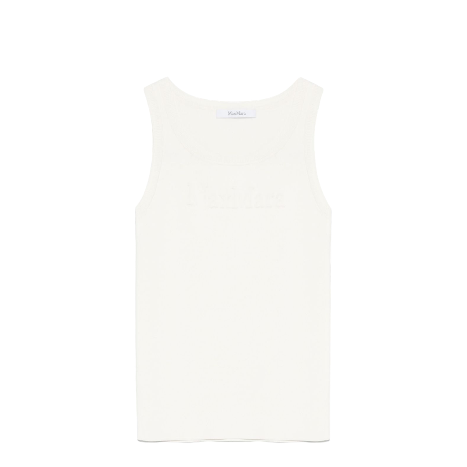 Pure Knitted Tank Top In Beige