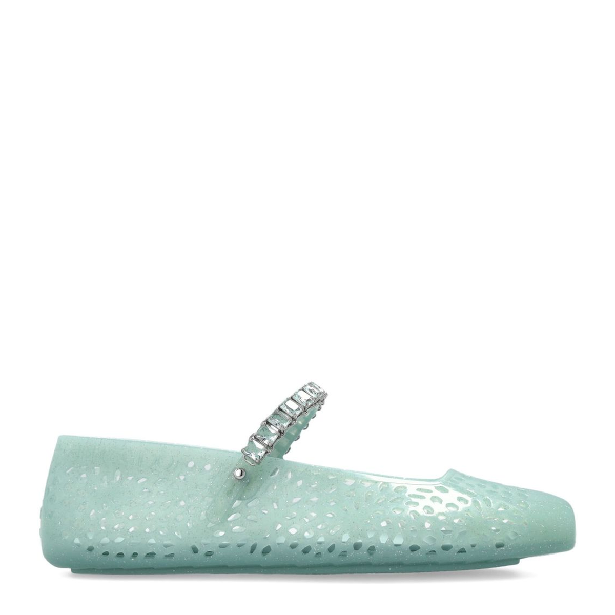 MAYFEYR - Jimmy Choo - Jelly Flat Shoes Green - THEJELLYNTXLIGHTVERDE/SILVER