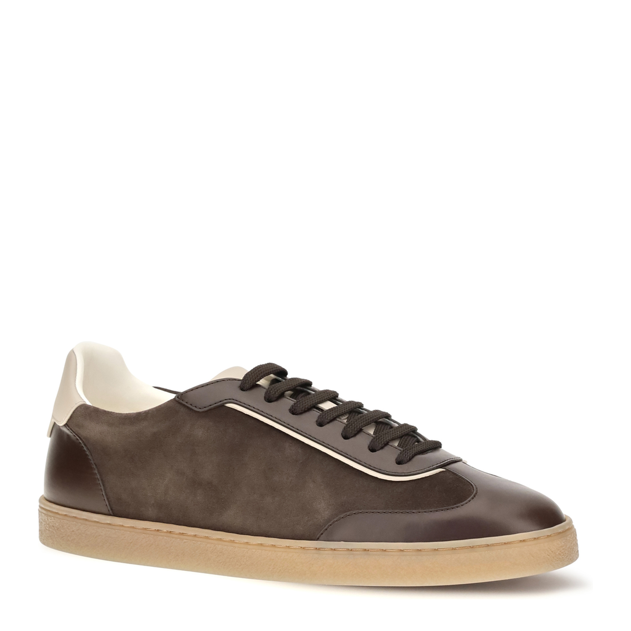 MAYFEYR - Brunello Cucinelli - Leather Sneakers With Suede Details - MZULDGJ336CXY42