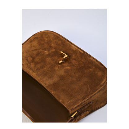 Solferino Medium Suede Shoulder Bags - Brown