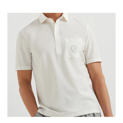 MAYFEYR - Brunello Cucinelli - Polo Shirt With Chest Pocket And Logo - MM6961301FCTL60