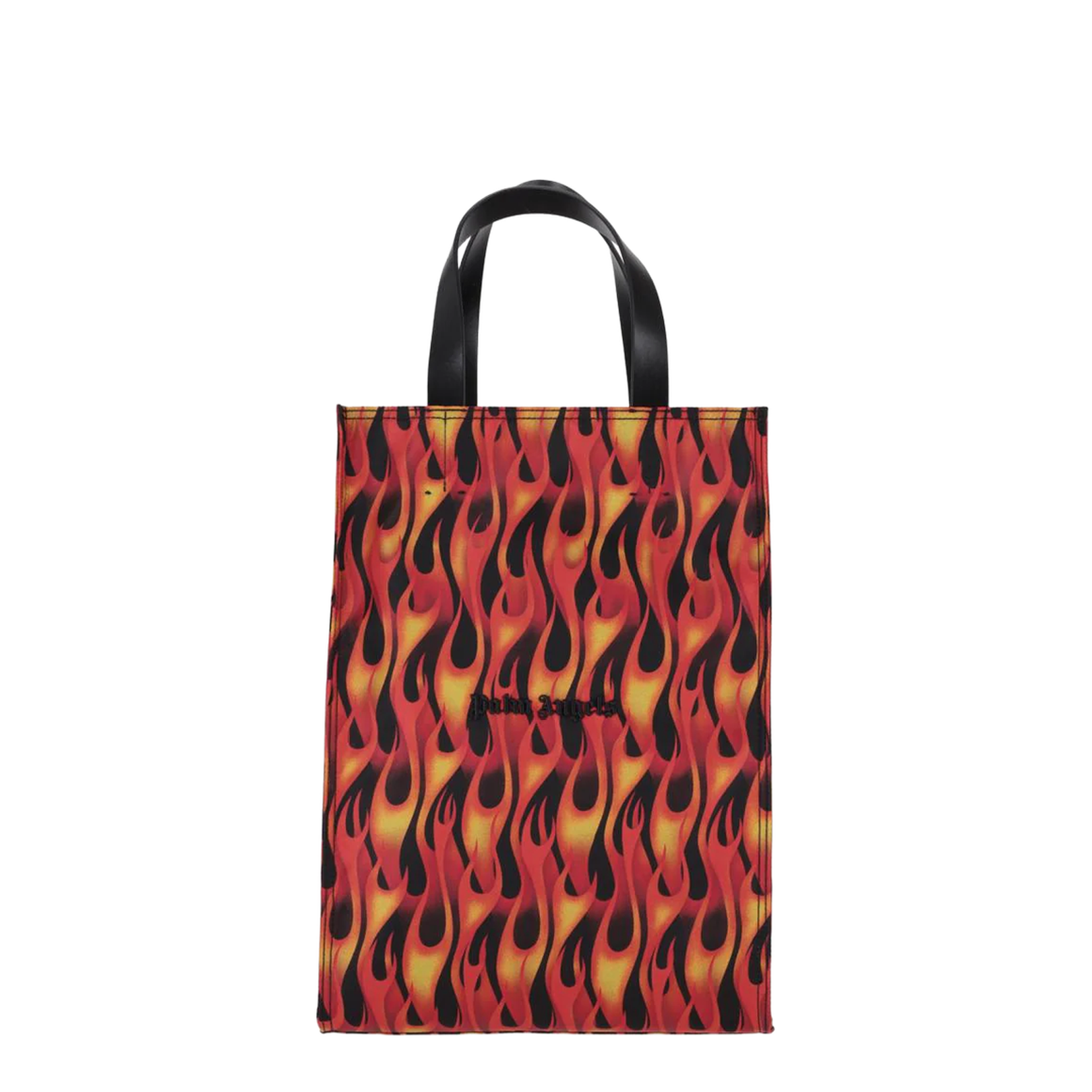 Classic Logo Flames Tote Bag Red-Yellow