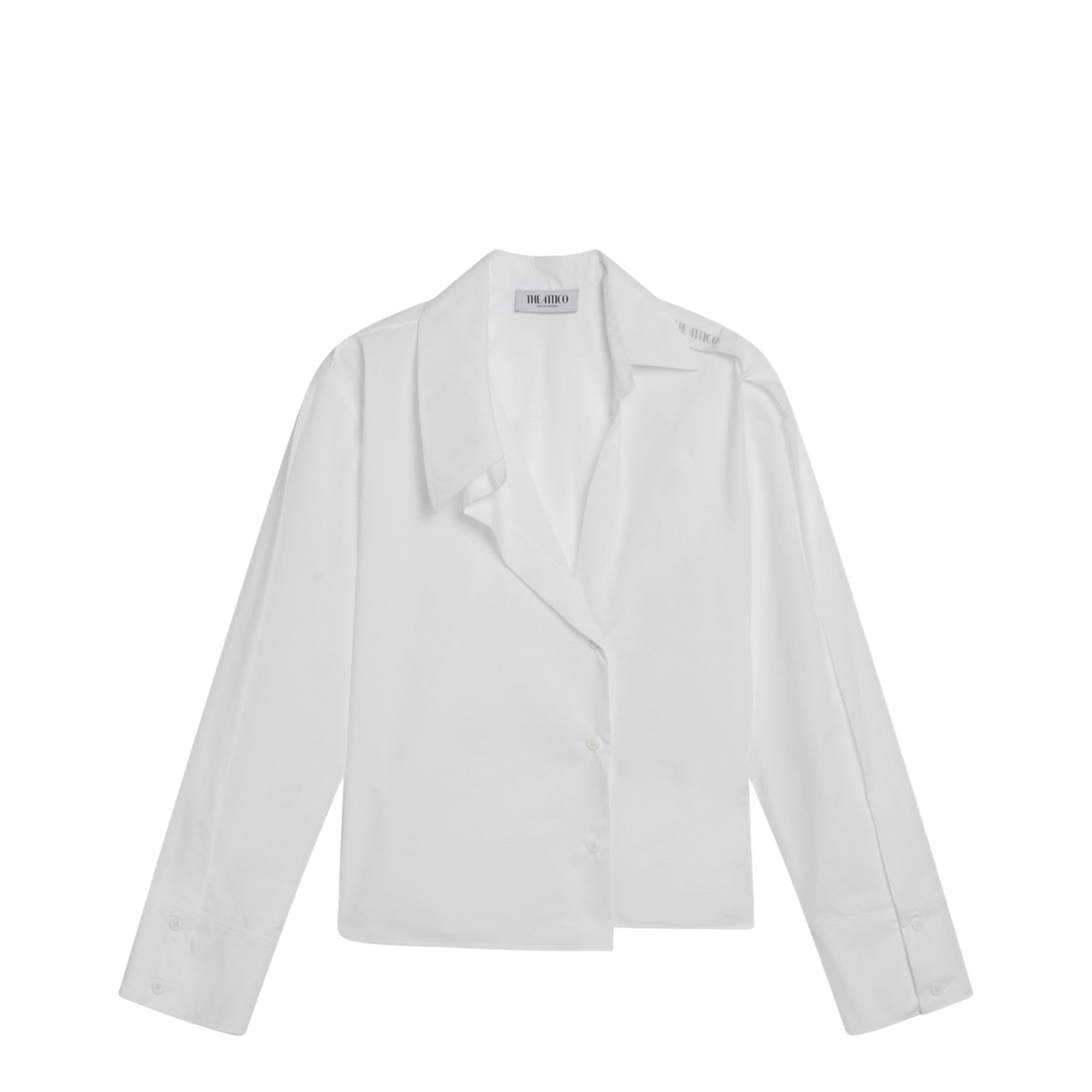 MAYFEYR - The Attico - White Asymmetric Cotton Shirt - 260WCH0004CCC052AA001