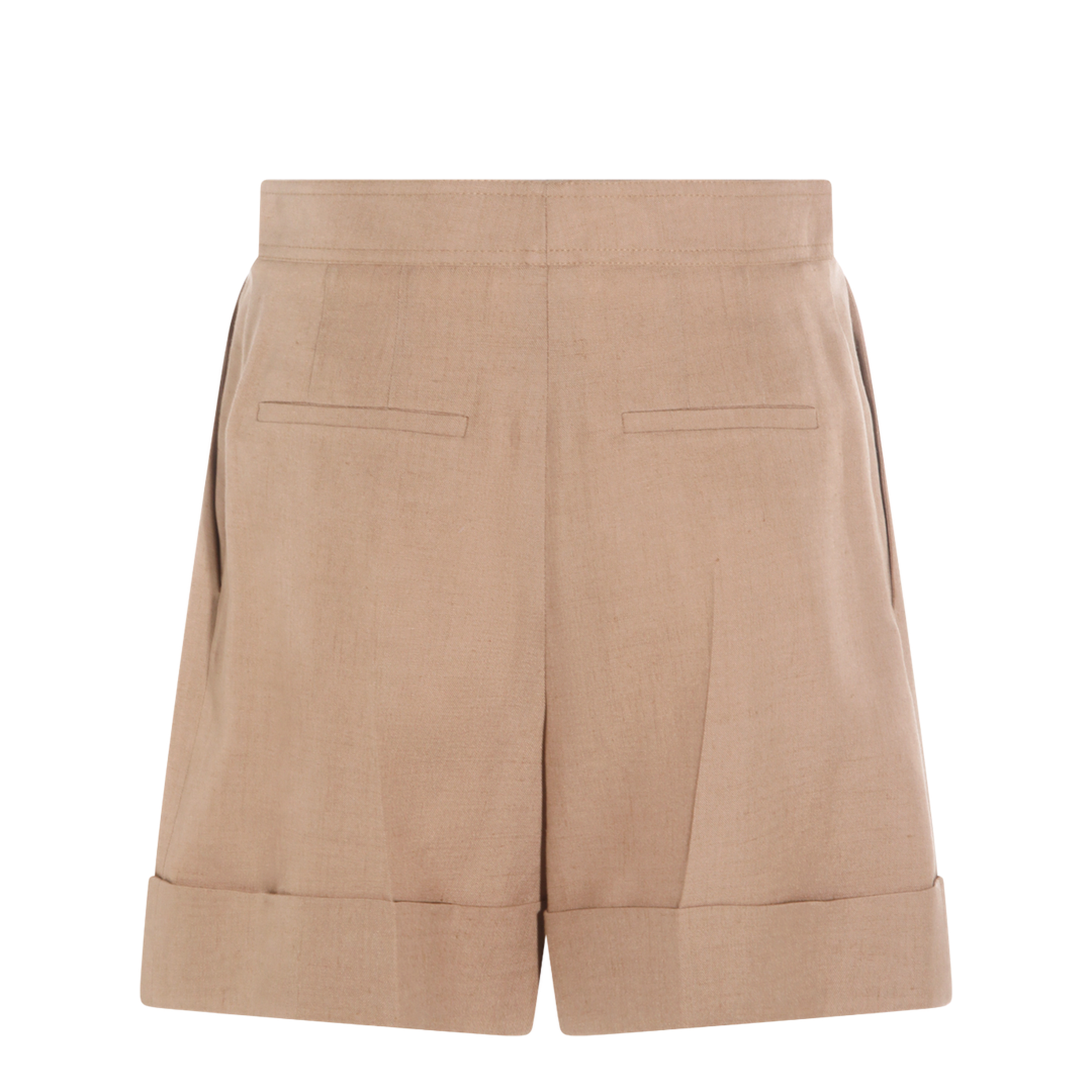 Biscuit Viscose Blend Shorts