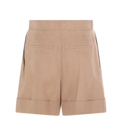 Biscuit Viscose Blend Shorts