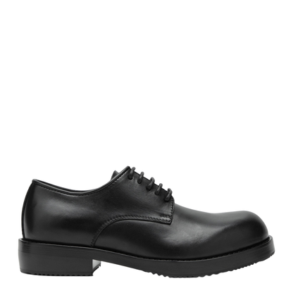Classic Black Leather Derby Shoes