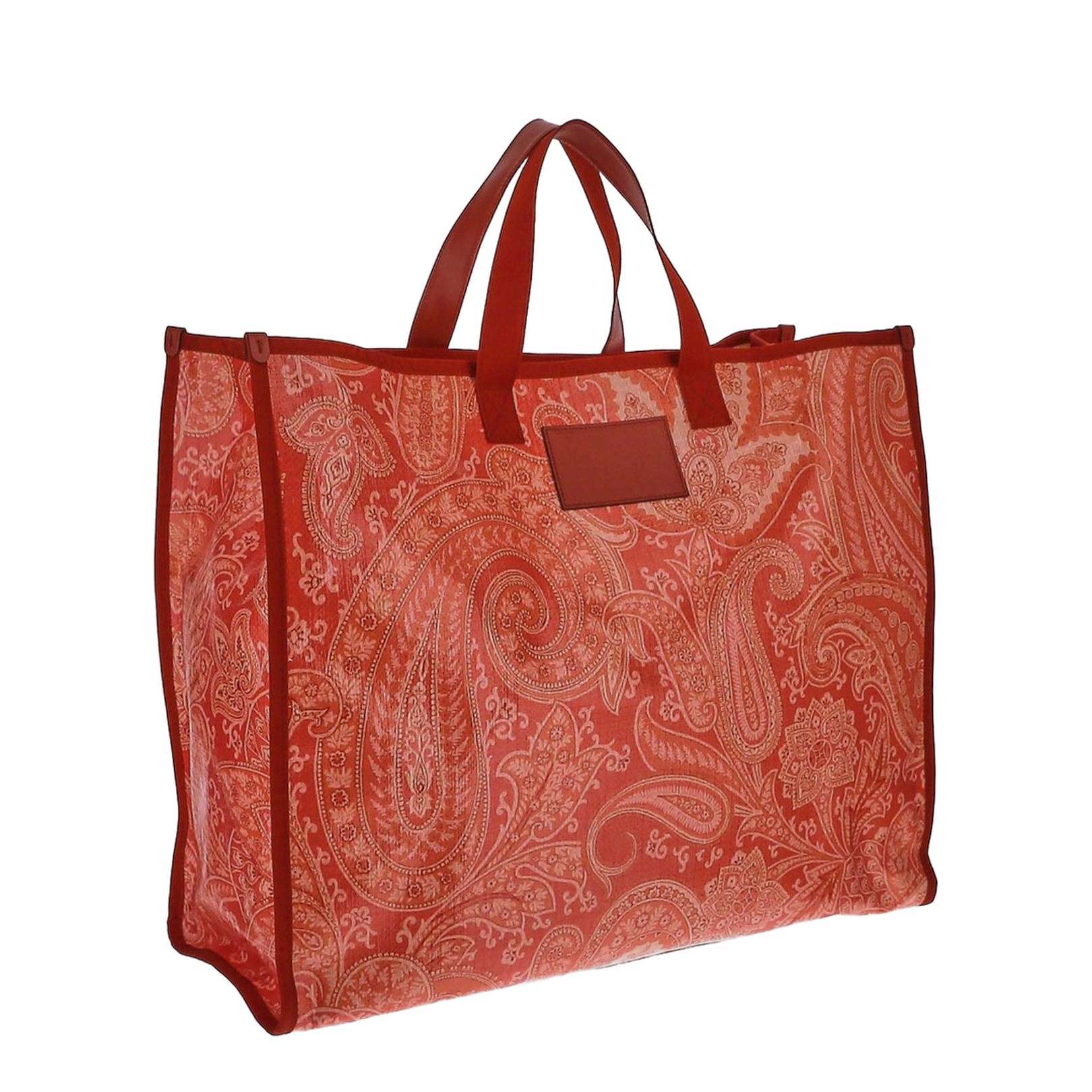 Red Nylon Tote Bag