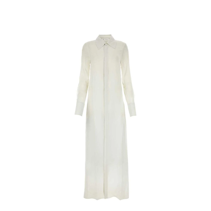 Chalk Crepe Shirt Dress