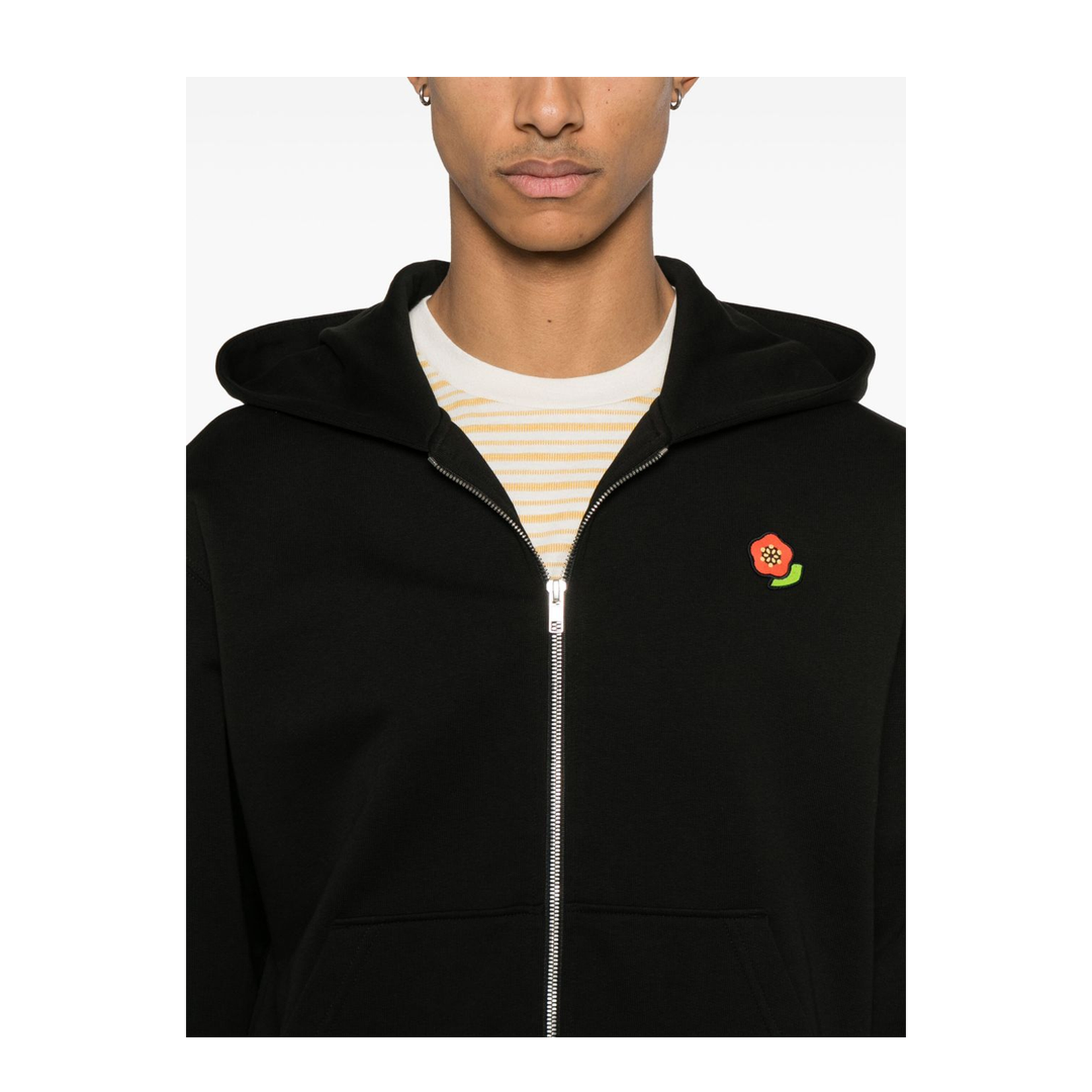 Pop Embroidered Zipped Hoodie