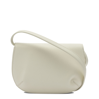 Lizzy Small Hammered Calfskin Crossbody - White