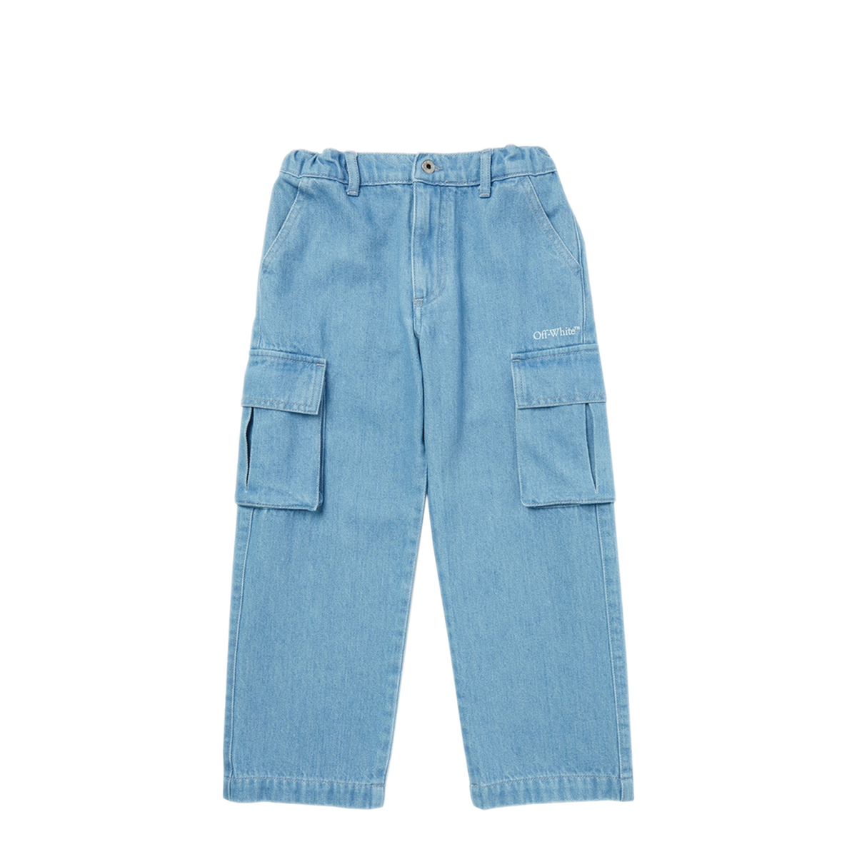 MAYFEYR - Off-White - Diag Sketch Denim Cargo Pant - 44BYB002KS26D001423