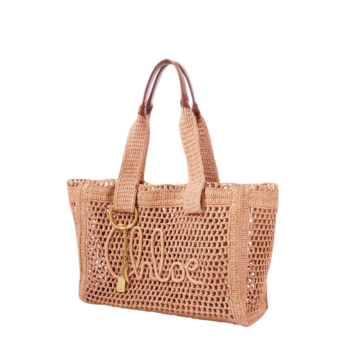 Summer Banana East-West Raffia Tote Bag - Summery Beige