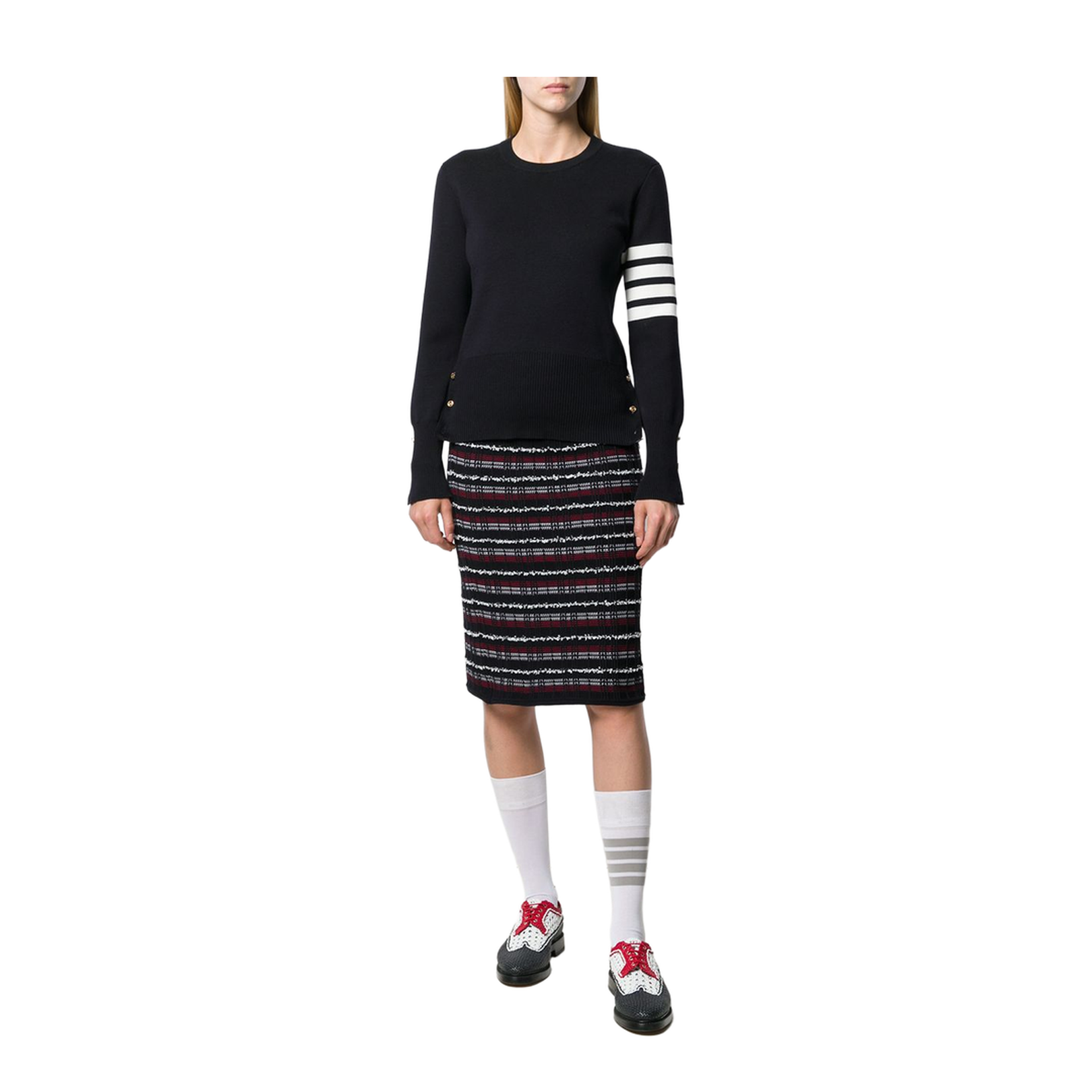 Thom Browne 4-Bar Milano Stitch Jumper