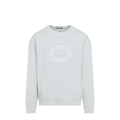 MAYFEYR - C.P. Company - Light Blue Cotton Sweatshirt - 20CMSS217A006090O804