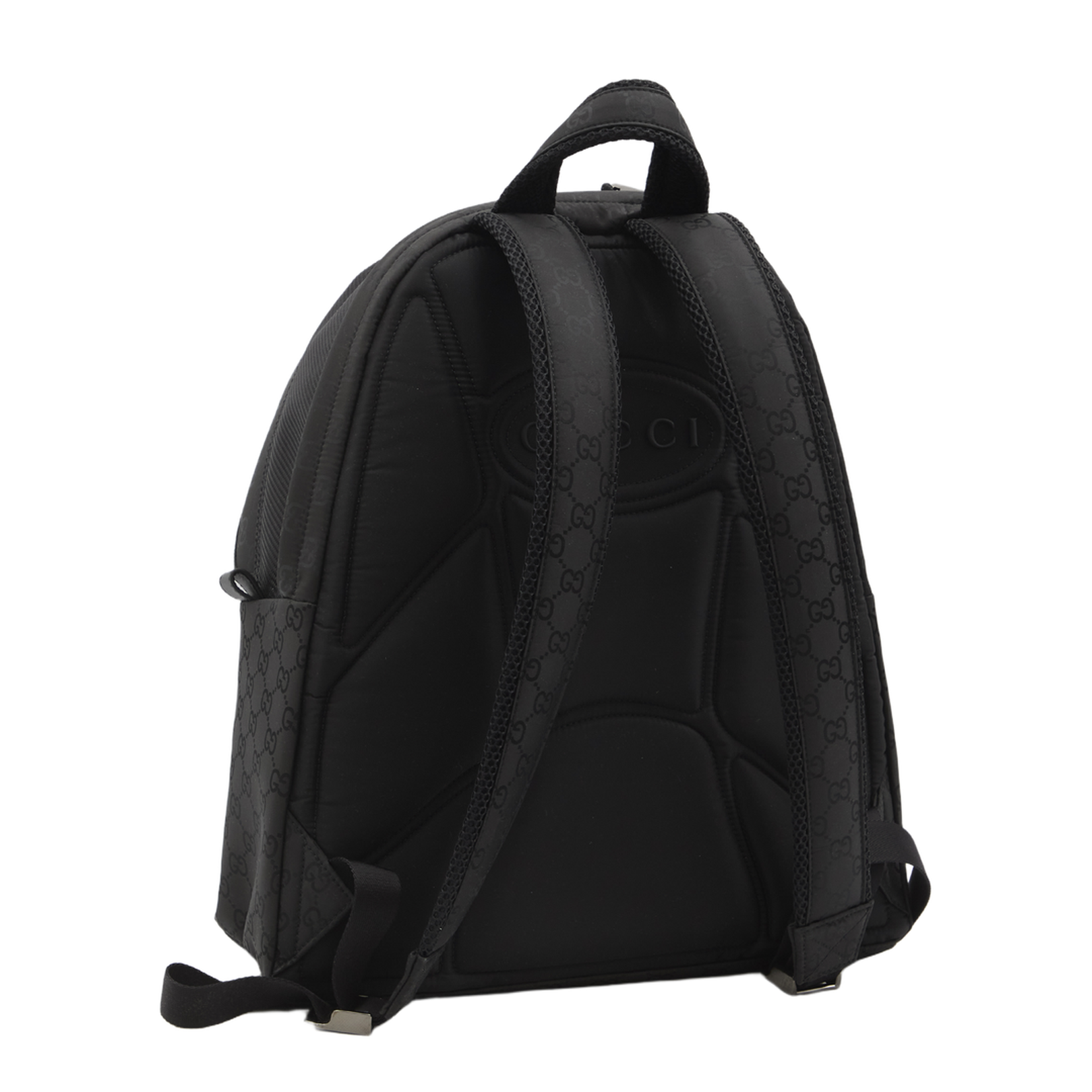 GG Emblem Medium Nylon Backpack - Black