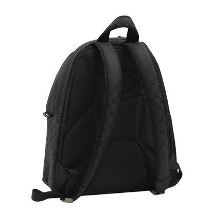 GG Emblem Medium Nylon Backpack - Black