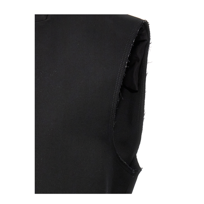 Two-material long vest