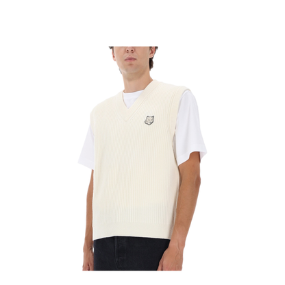 Ribbed Vest with Fox Patch
