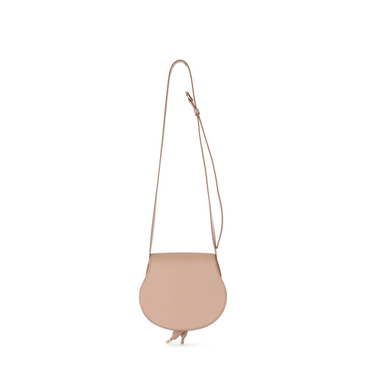 Marcie Small Calfskin Saddle Bag - Light Tan Brown