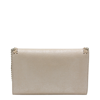 Falabella Polyester Wallet On Chain - Gold