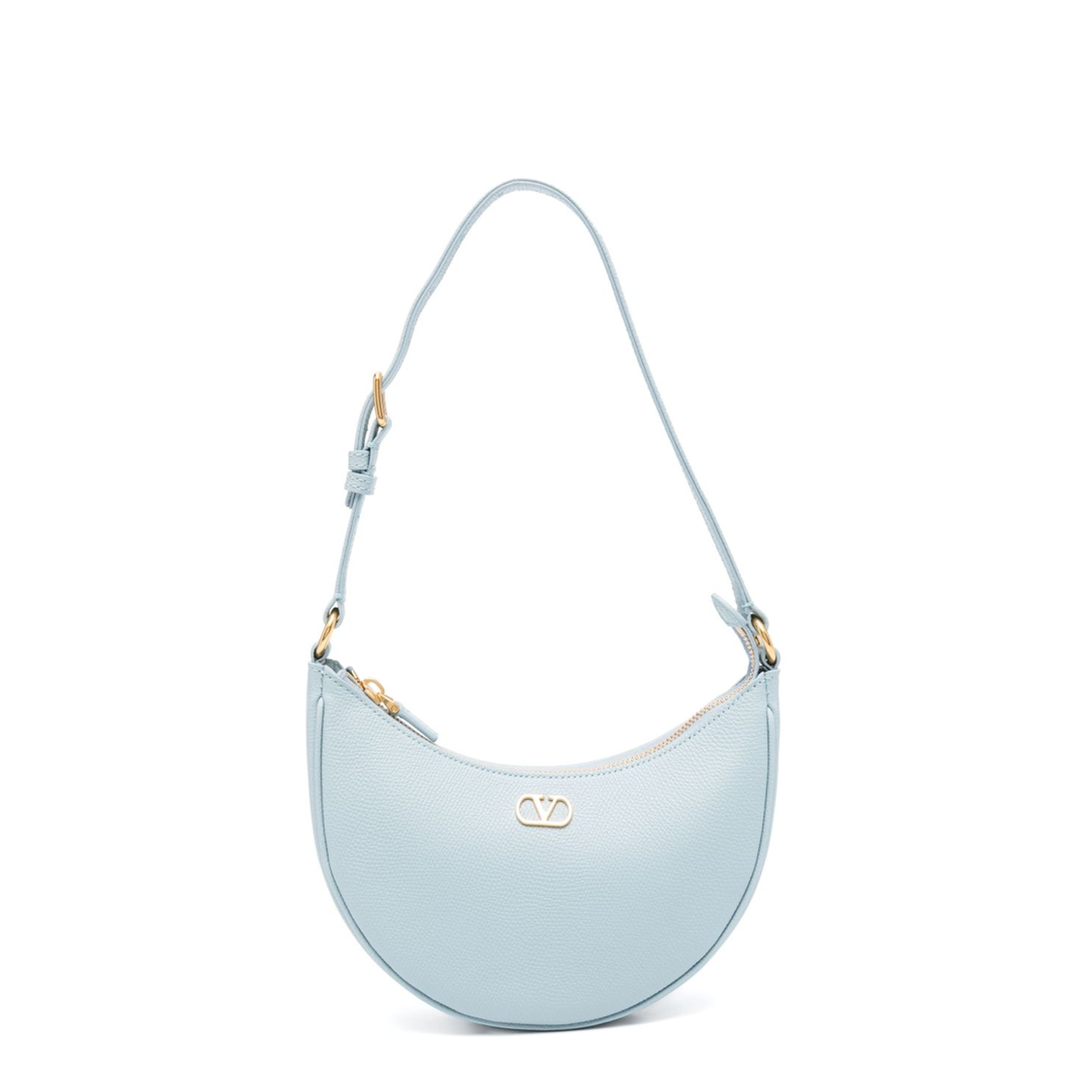 VLogo Signature Mini Leather Hobo Bag