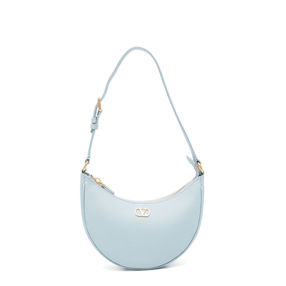 VLogo Signature Mini Leather Hobo Bag