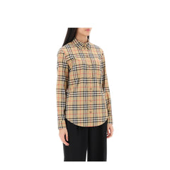 Burberry lapwing button-down shirt with vintage check pattern