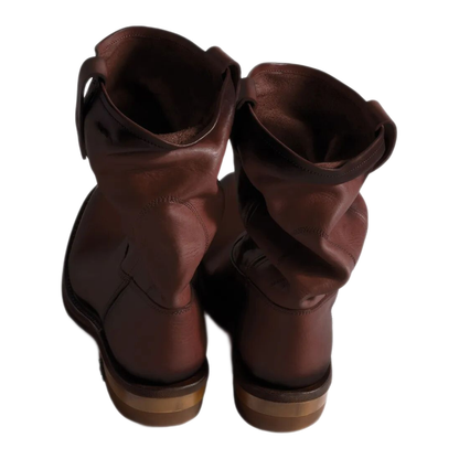 MAYFEYR - MIUMIU - Foule Aged Look Leather Booties - 5U680EFA0455ODF0201