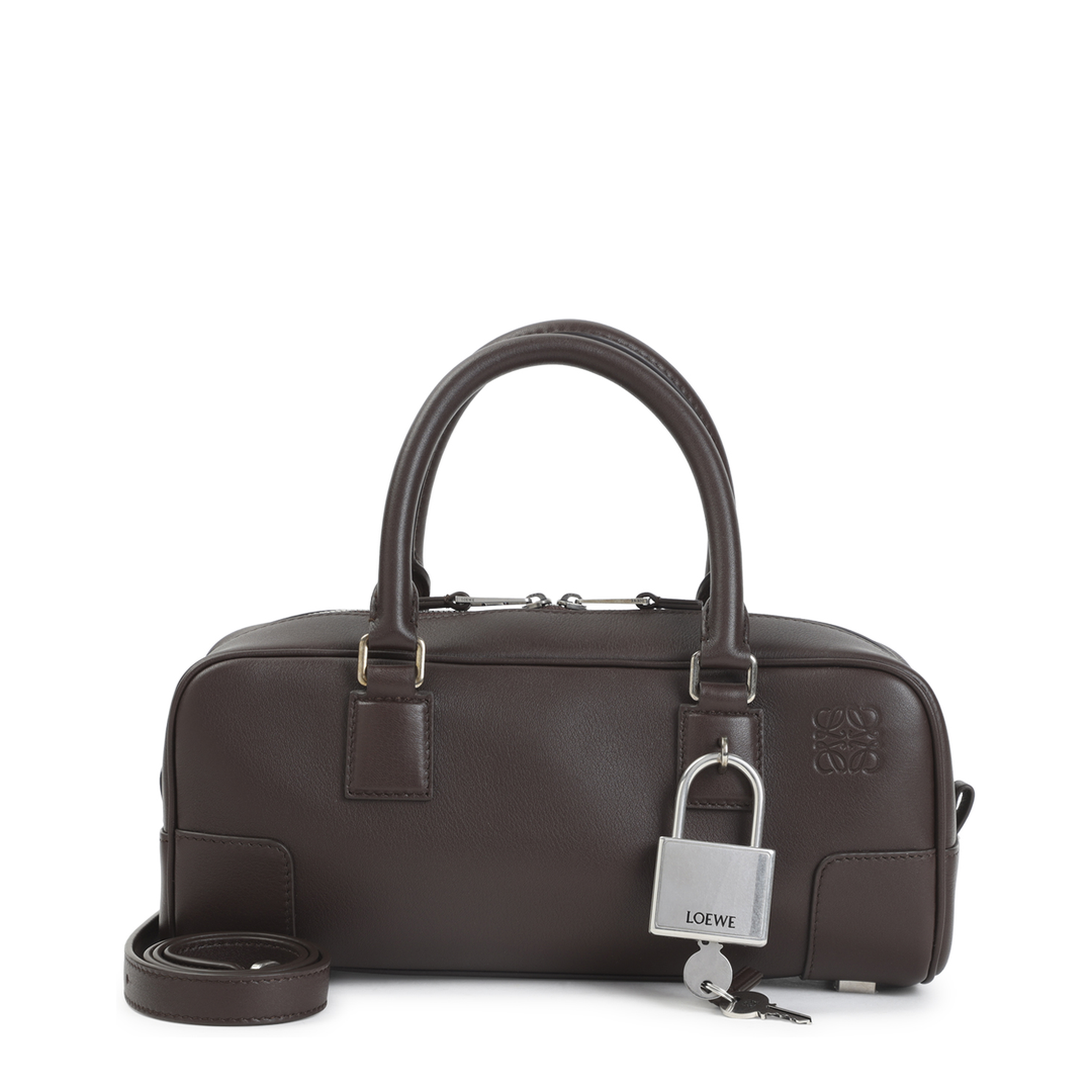 Amazona 23 Cropped Calfskin Shoulder Bag - Brown