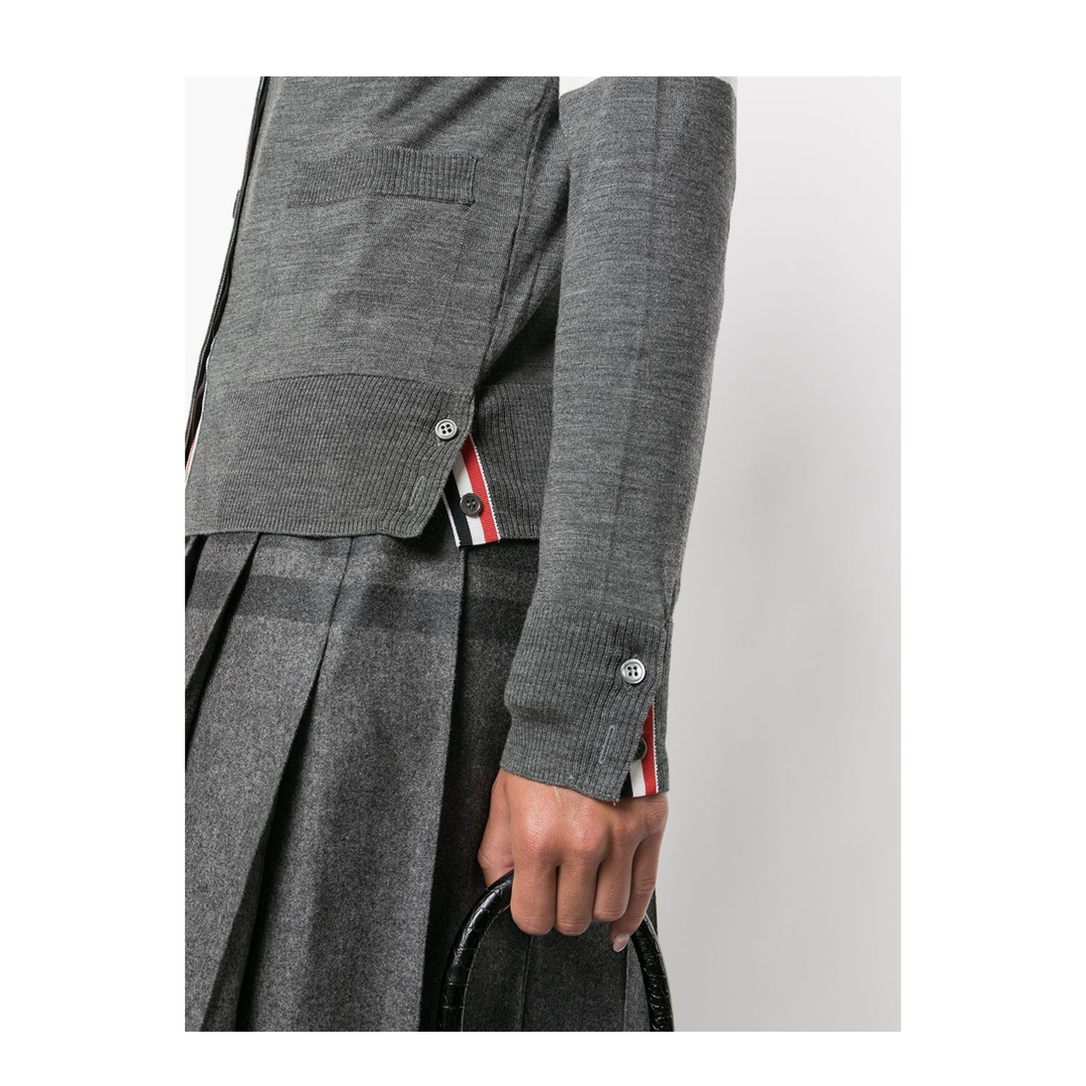 4 Bar Merino Wool Cardigan