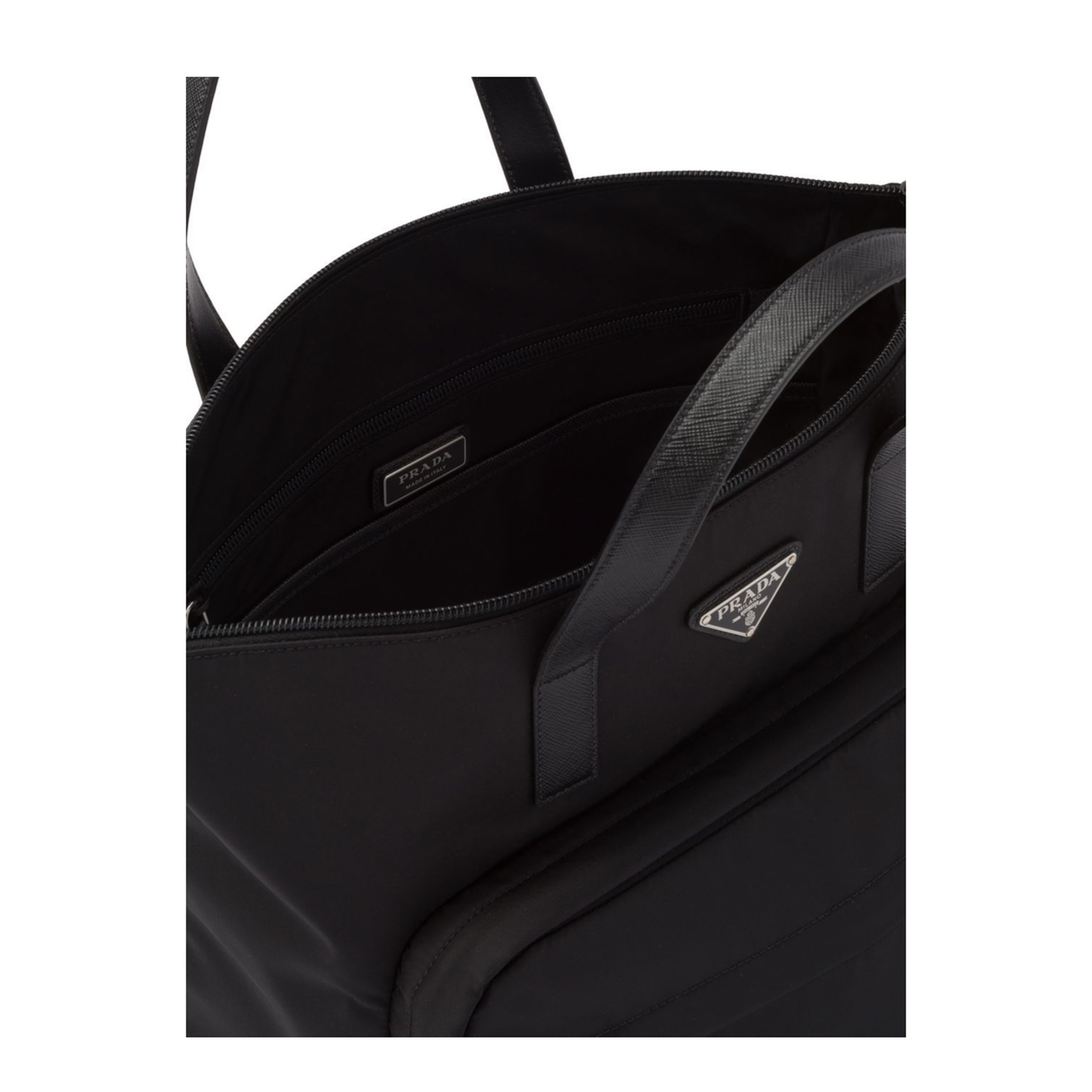 Black Re-Nylon shopping bag