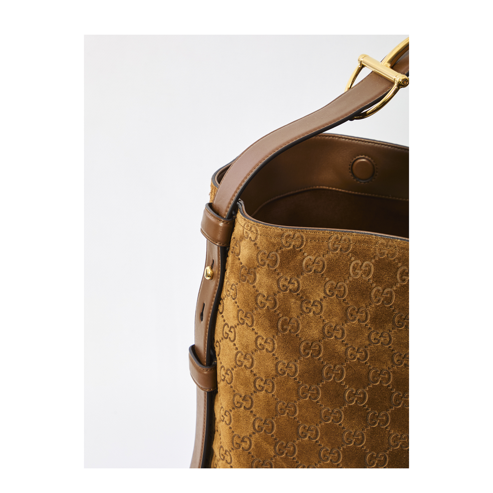 Beatrix Large Tote Bag in Brown Suede
