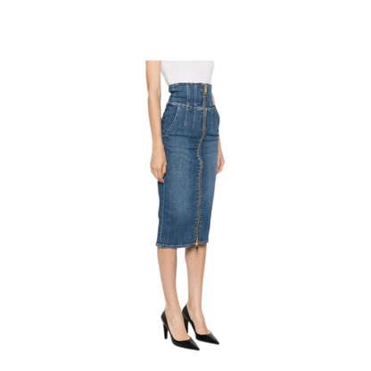 MAYFEYR - Elisabetta Franchi - Skirts Navy - GJ01N66E2139
