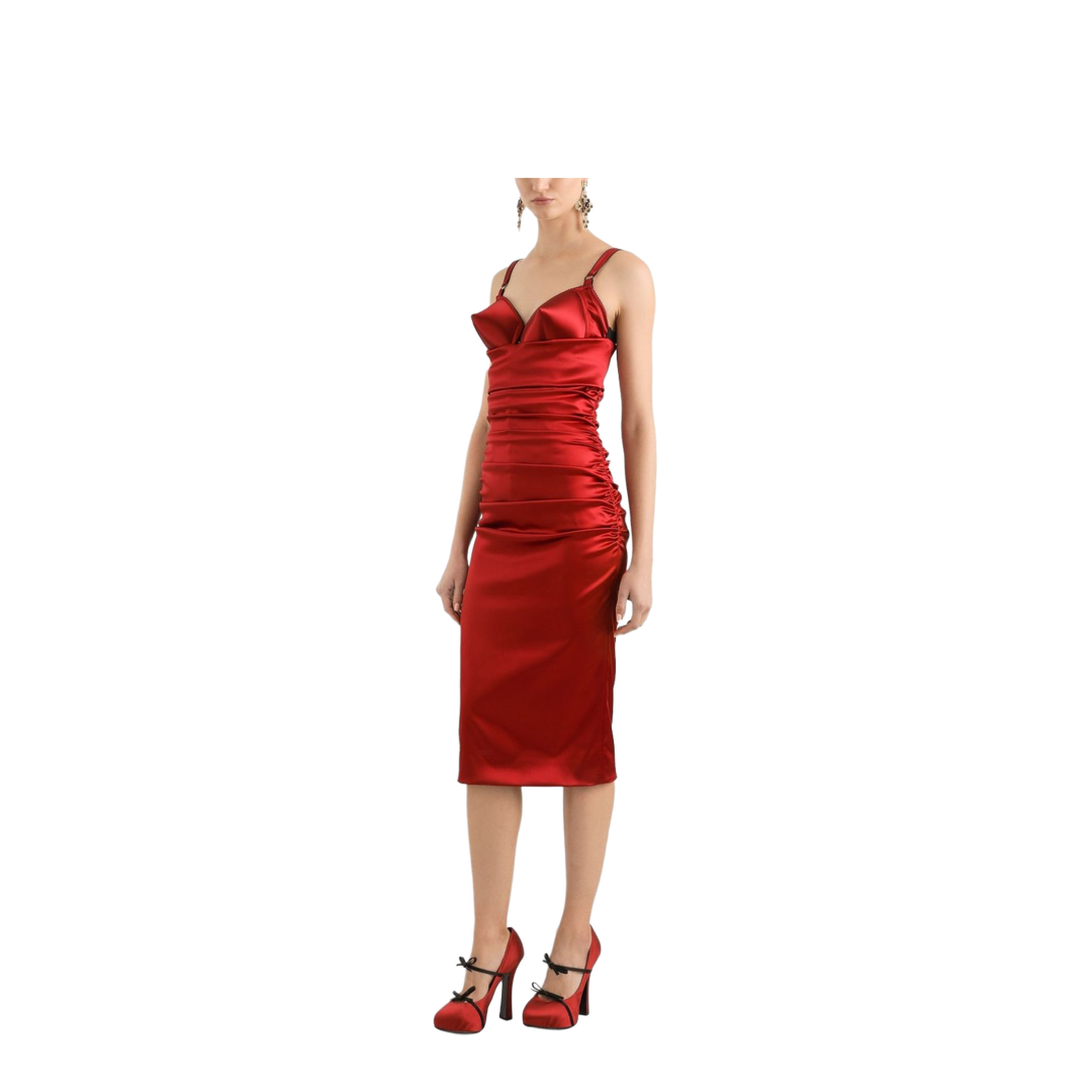 Longuette Dress with Cone Cups