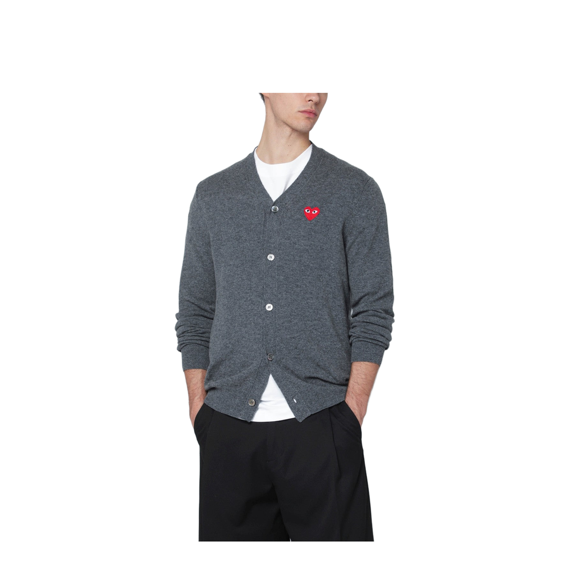 MAYFEYR - Comme Des Garcons - Grey Wool Cardigan - AXN008051WOGR
