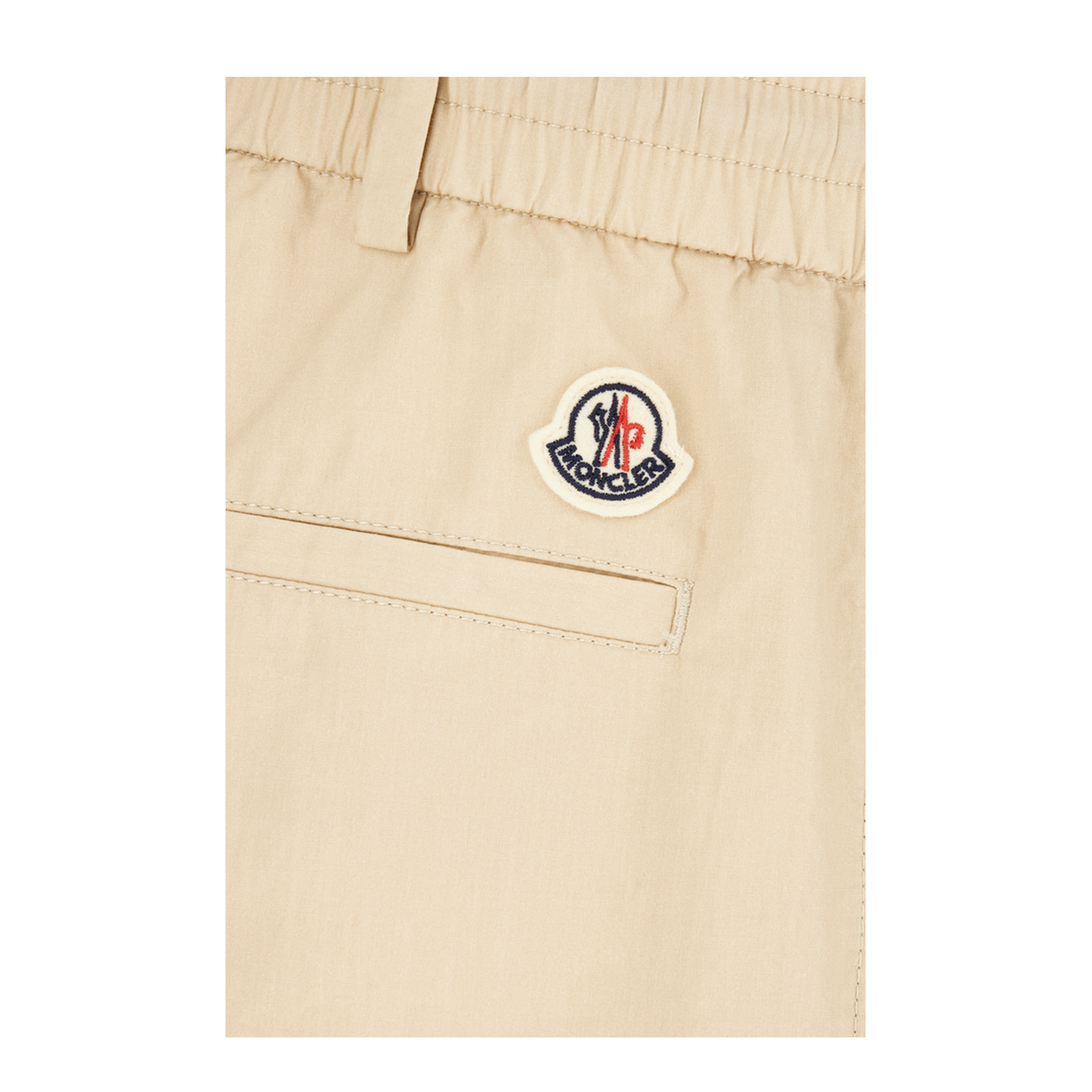 Beige Cotton Bermuda Shorts