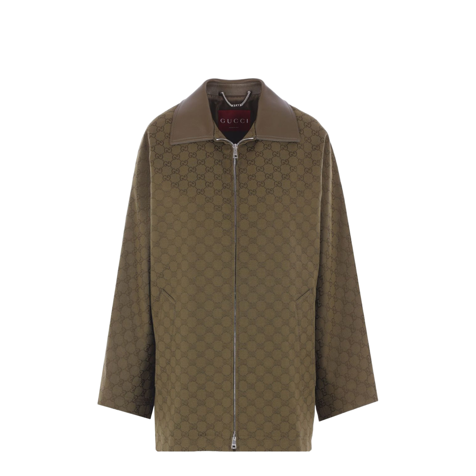 GG Canvas Jacket in Forest Green