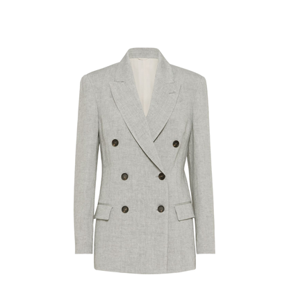 Sparkling Canvas Blazer in Light Grey